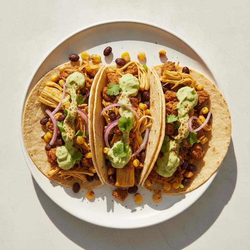 Easy Vegan Jackfruit and Seitan Tacos