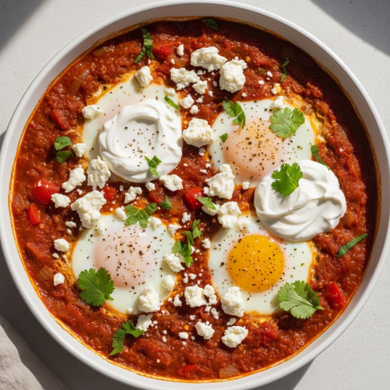 Zesty Baked Shakshuka with Creamy Feta