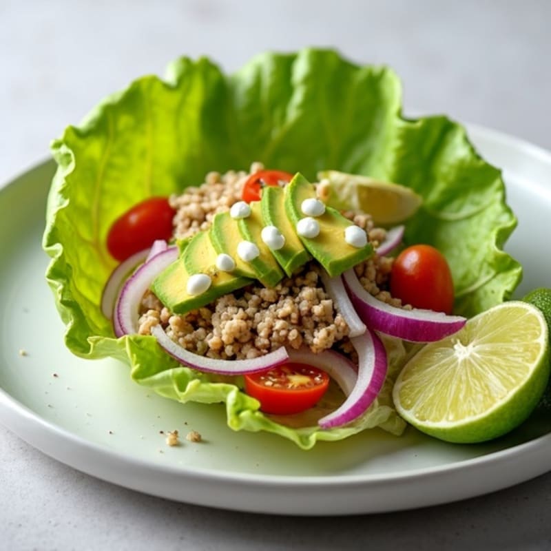 Creamy Avocado Turkey Lettuce Wrap