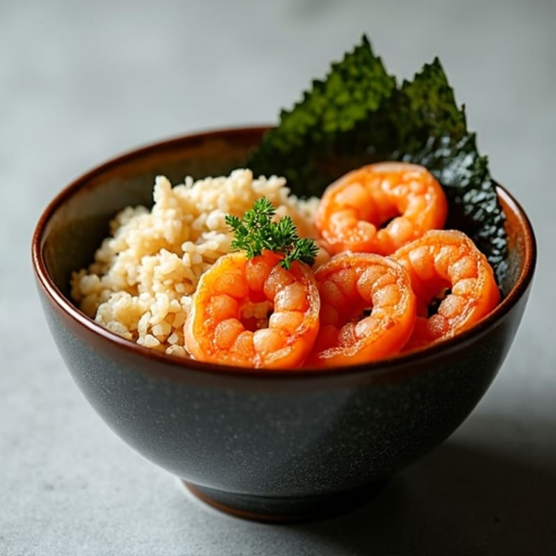 Crispy Nori Salmon and Shrimp Bowls