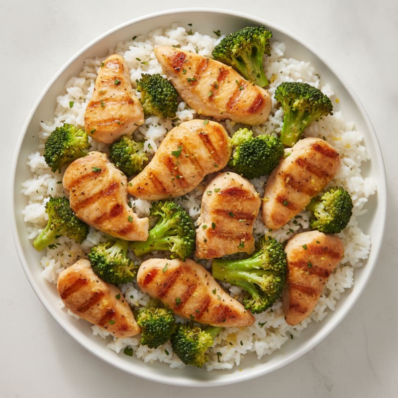 Lemon Herb Chicken and Broccoli Rice