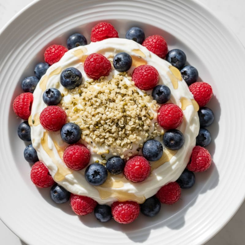 Greek Yogurt Protein Parfait with Mixed Berries
