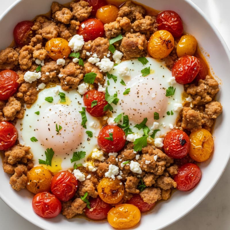 Baked Eggs with Roasted Tomatoes