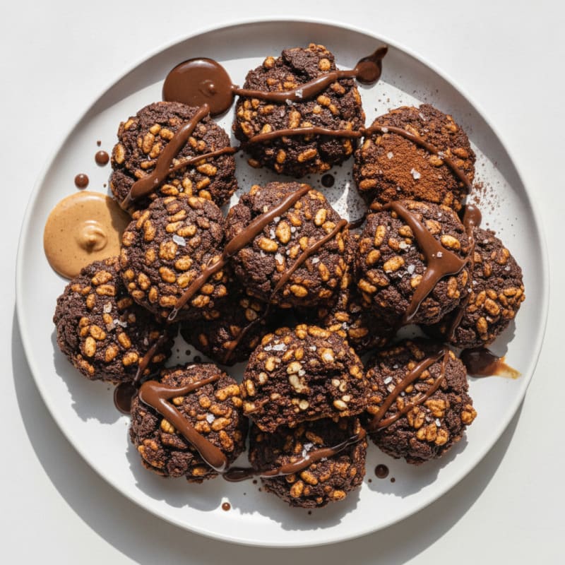 Chocolate Crispy Protein Bites