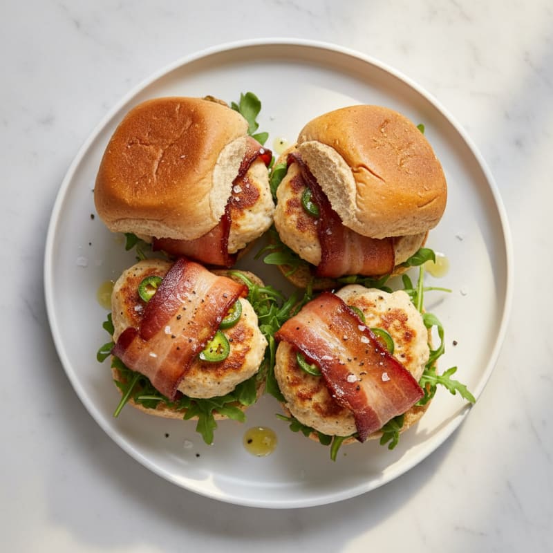 Bacon-Wrapped Jalapeño Chicken Sliders