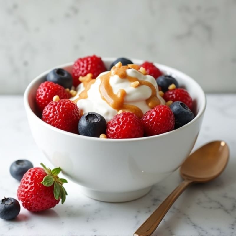 Greek Yogurt Protein Bowl with Berries and Almond Butter