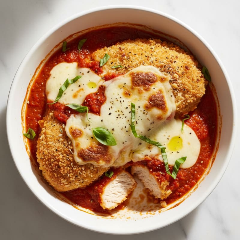 Baked Chicken Parmesan with Marinara