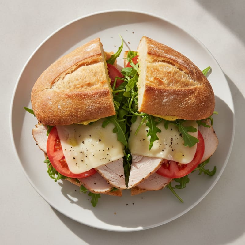 Turkey and Provolone Ciabatta Sandwich