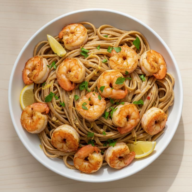 Garlic Butter Shrimp Scampi with Linguine