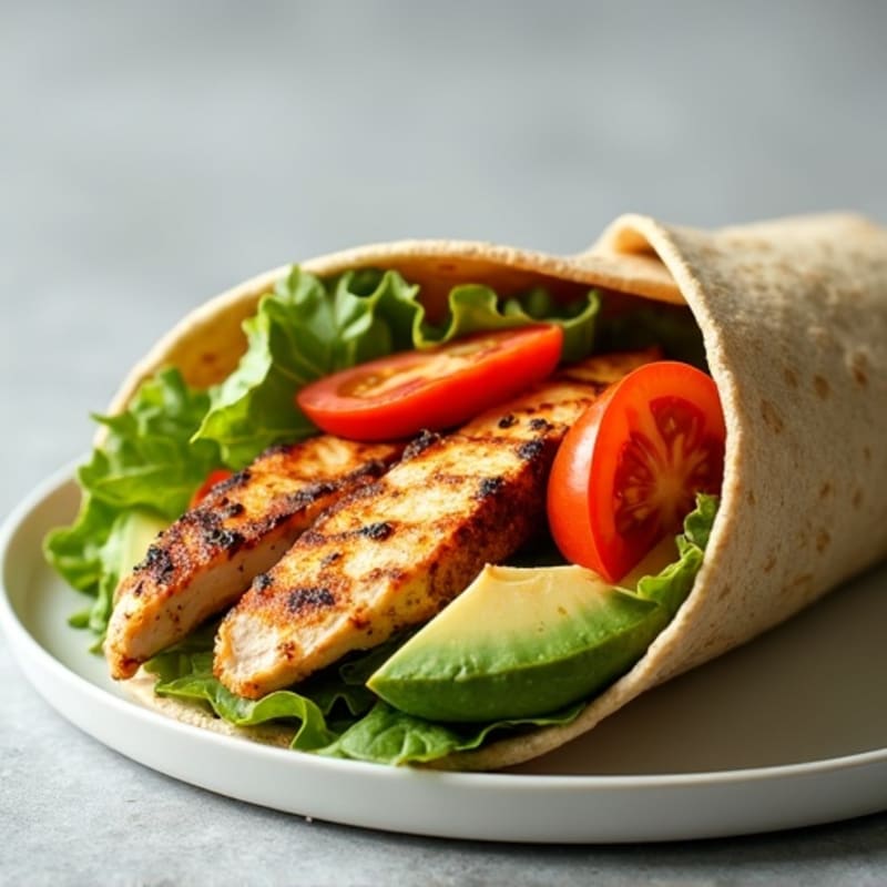 Grilled Chicken and Fresh Veggie Wrap
