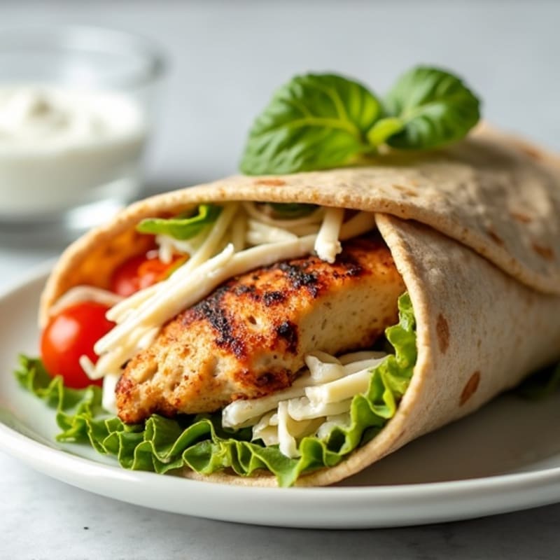 Quick Chicken and Crunchy Slaw Wraps