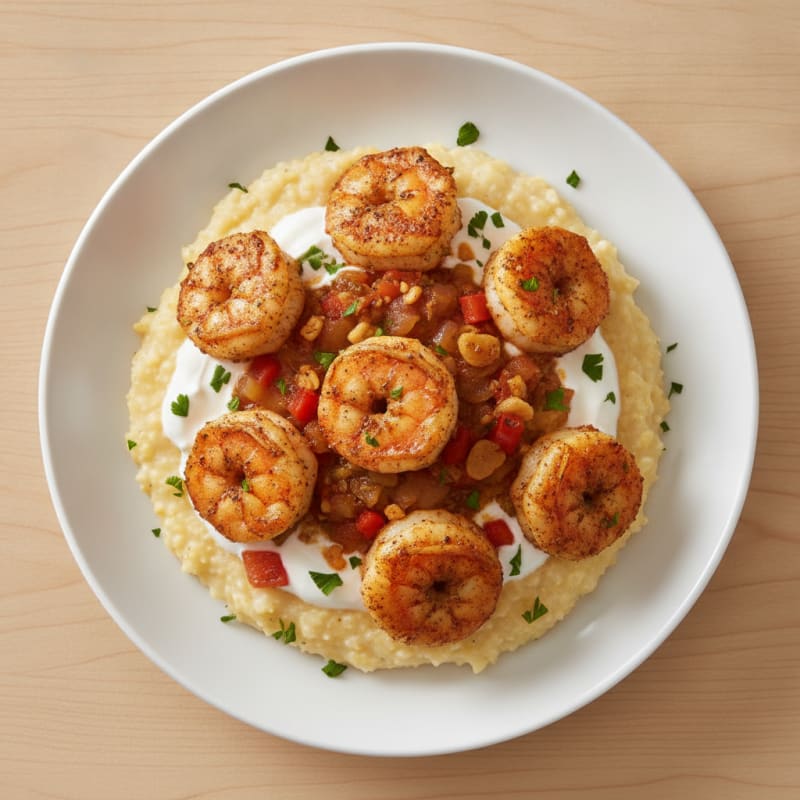 Cajun Shrimp with Creamy Grits