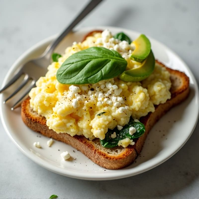 Egg White Scramble with Turkey and Spinach