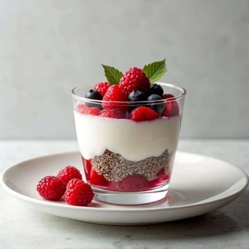 Greek Yogurt Protein Parfait with Mixed Berries