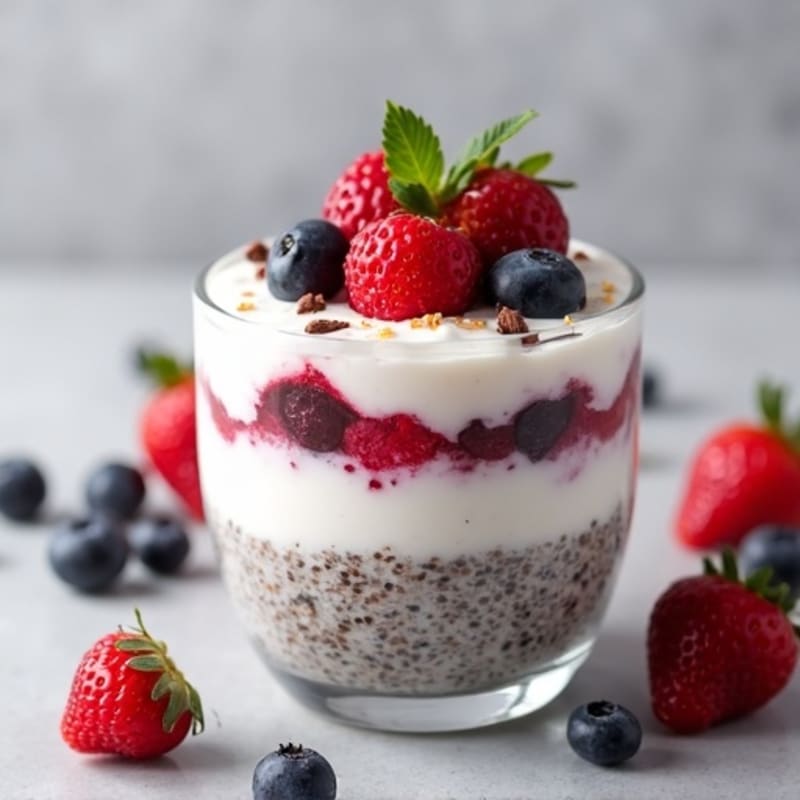Creamy Fresh Berry Chia Seed Pudding