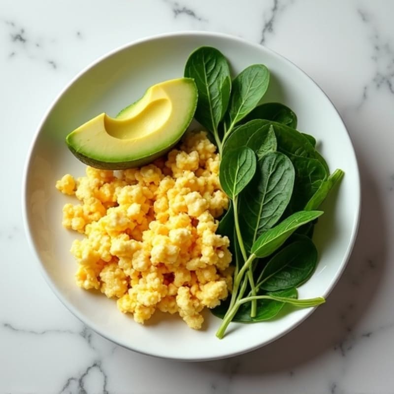 Egg White and Cottage Cheese Scramble with Spinach