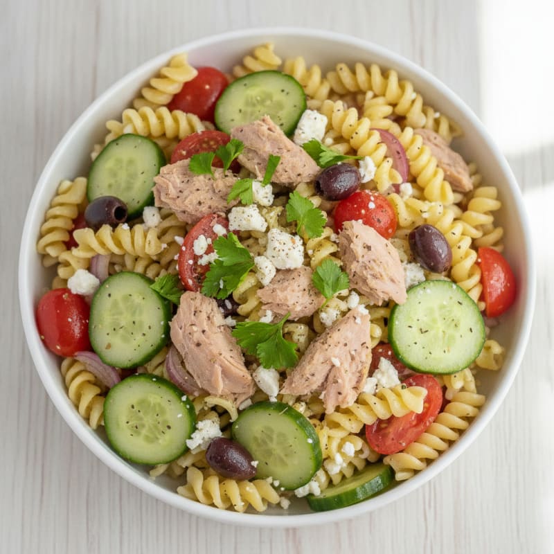 Tuna Mediterranean Pasta Salad