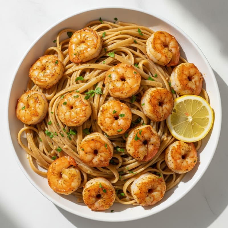 Garlic Butter Shrimp Scampi with Linguine