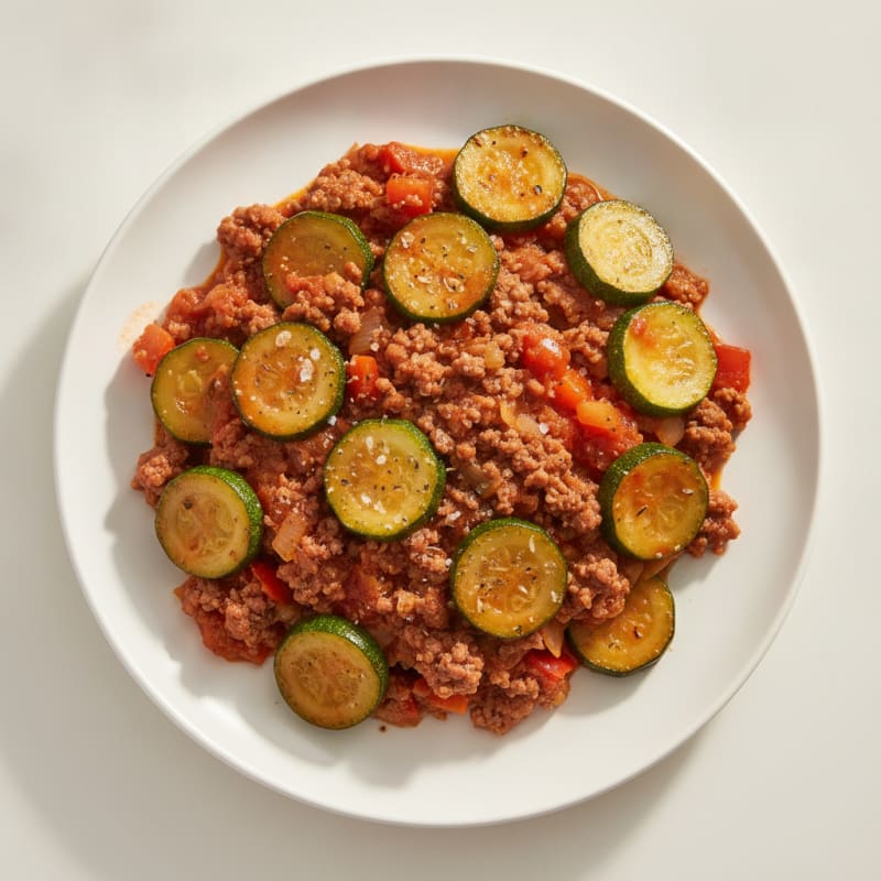Savory Ground Beef and Zucchini Skillet