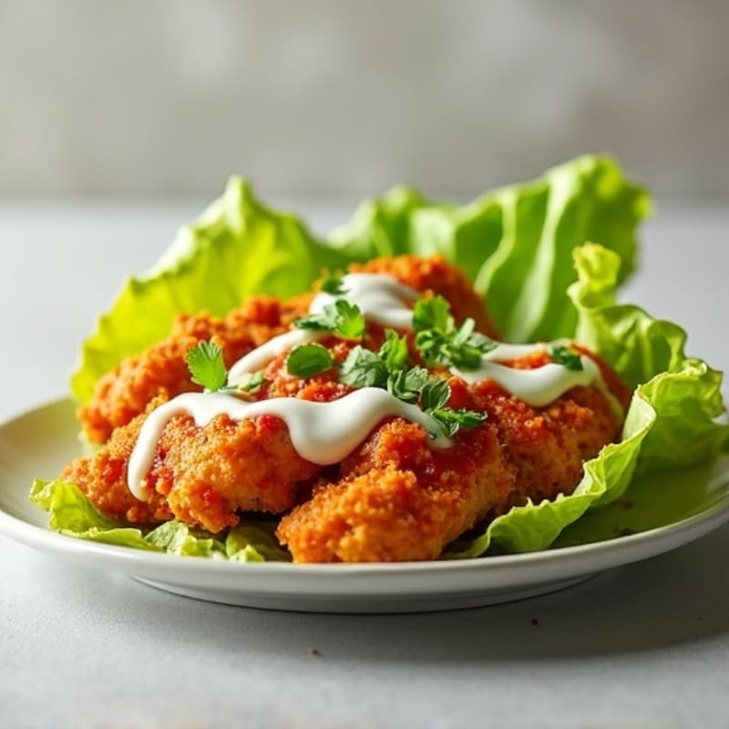 Crispy Buffalo Ranch Chicken Lettuce Wrap
