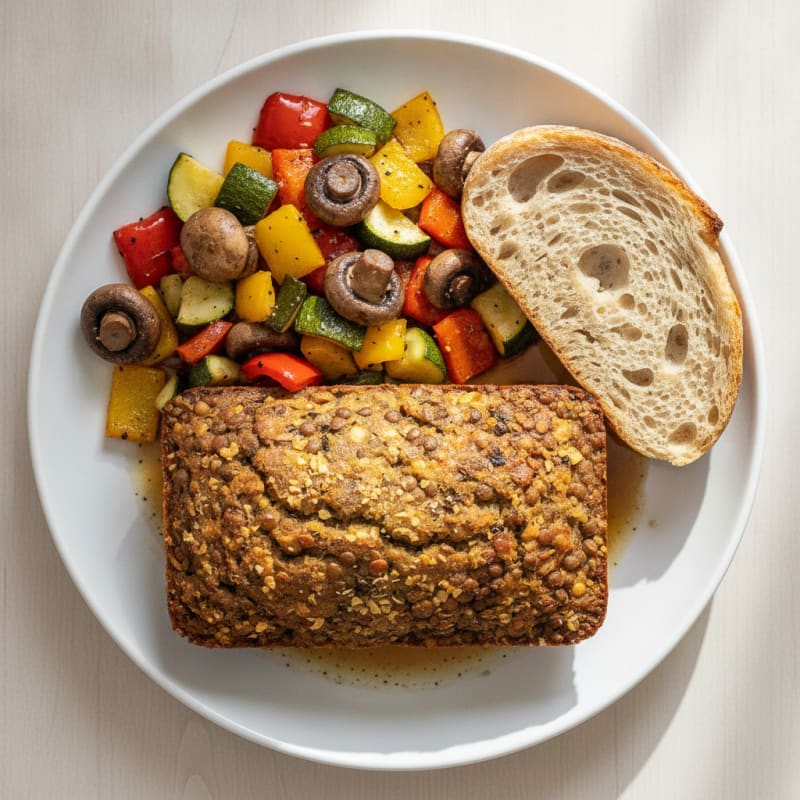 Hearty Vegetarian Loaf with Roasted Vegetables