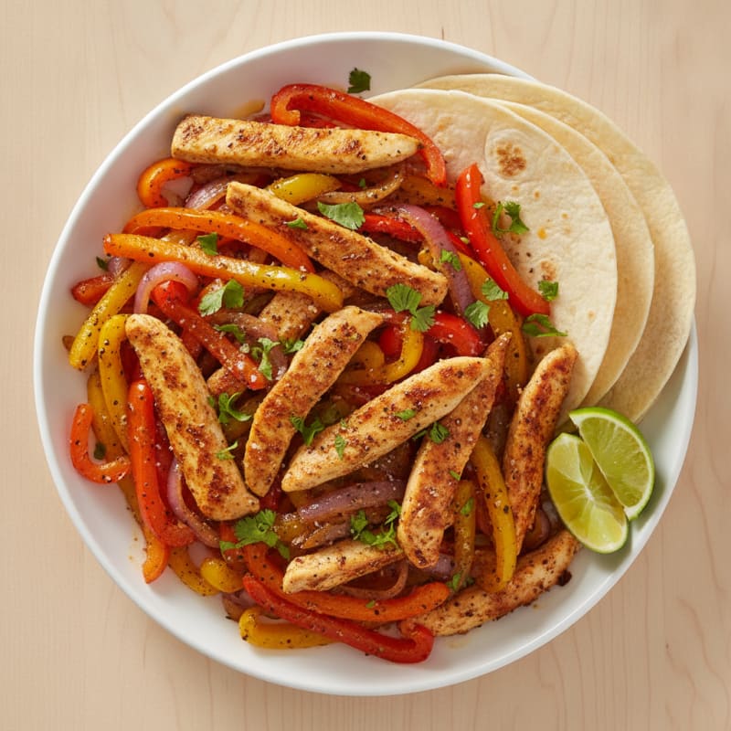 Sheet Pan Chicken Fajitas with Peppers