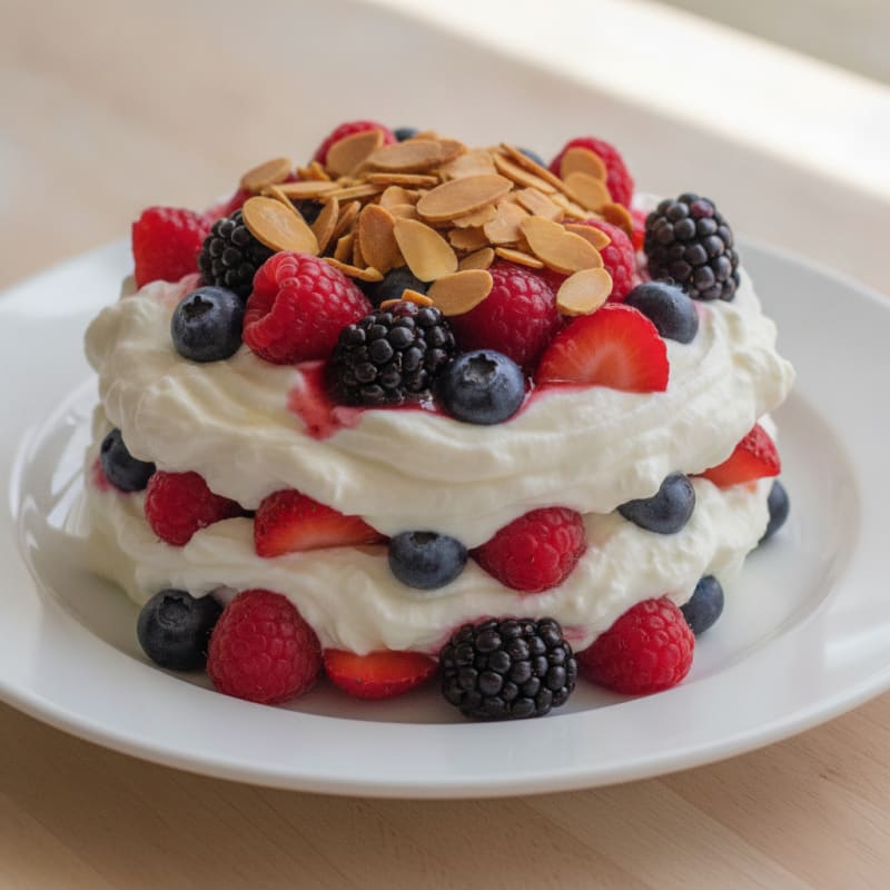 Greek Yogurt Protein Parfait with Mixed Berries