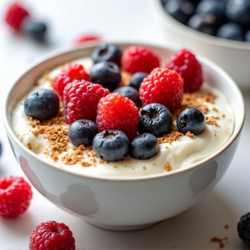 Silky Greek Yogurt Protein Bowl with Mixed Berries