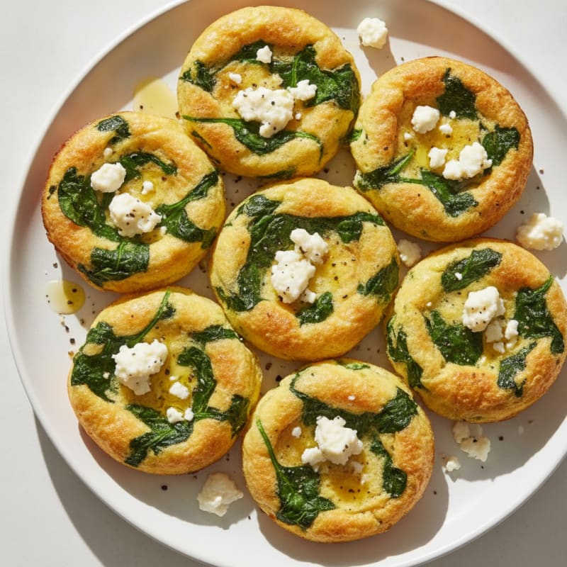 Baked Egg Bites with Spinach and Feta