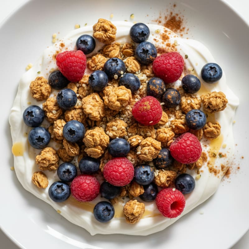 Greek Yogurt Berry Granola Bowl