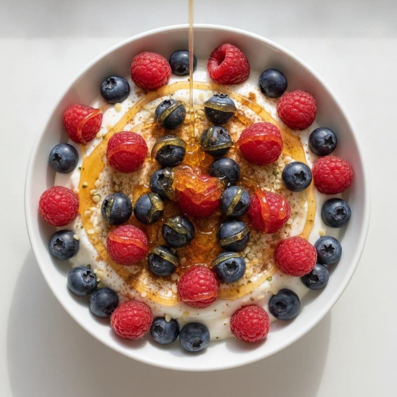 Greek Yogurt Bowl with Berries and Honey