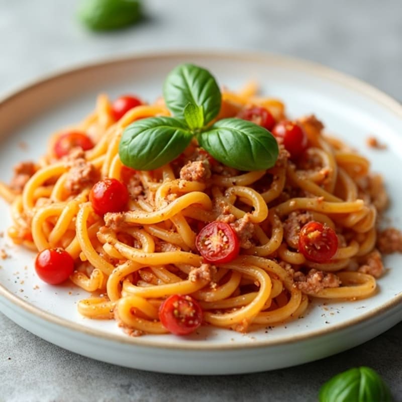 Protein-Packed Turkey Fettuccine with Fresh Tomato Basil Sauce