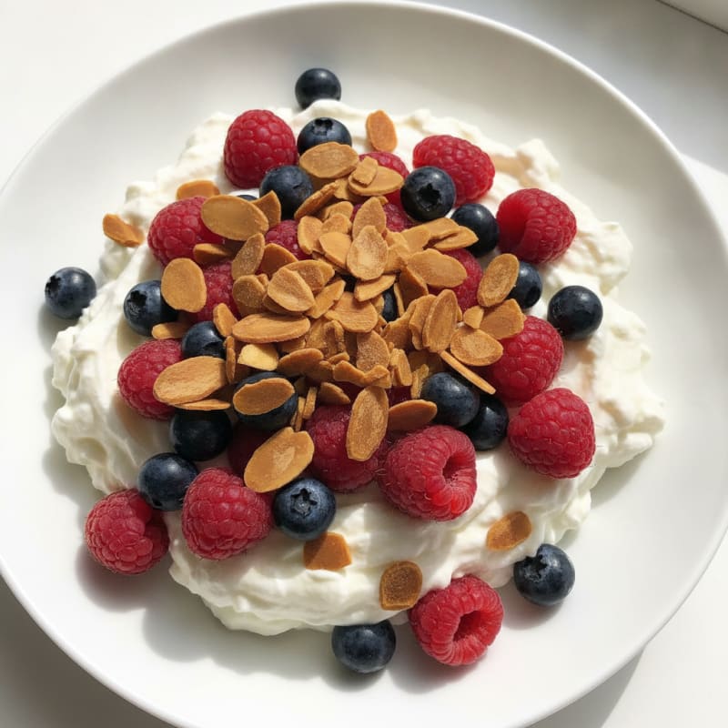 Greek Yogurt Protein Mousse with Berries