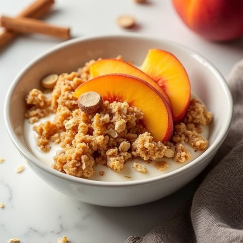 Fresh Peach Oatmeal Crumble