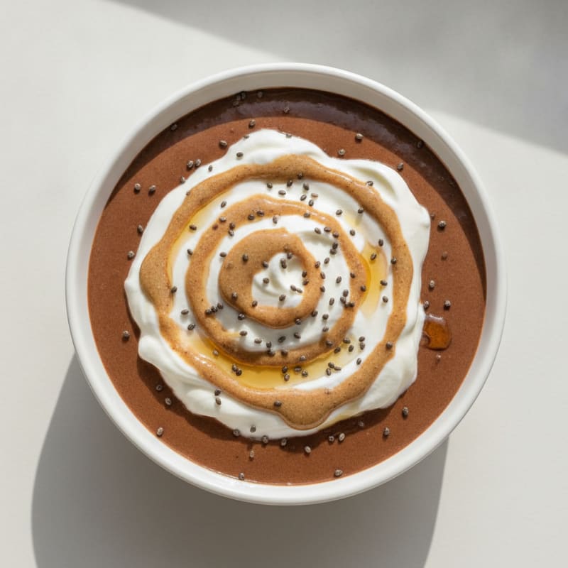 Silky Chocolate Protein Pudding with Greek Yogurt