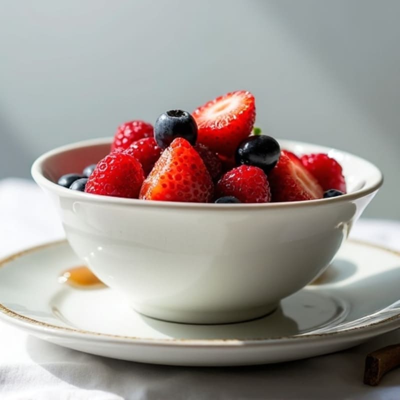 Silky Greek Yogurt Bowl with Protein Powder and Fresh Berries
