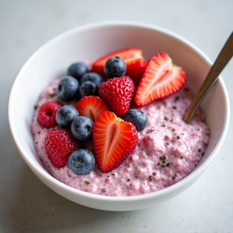 Vanilla-Berry Protein Overnight Oats