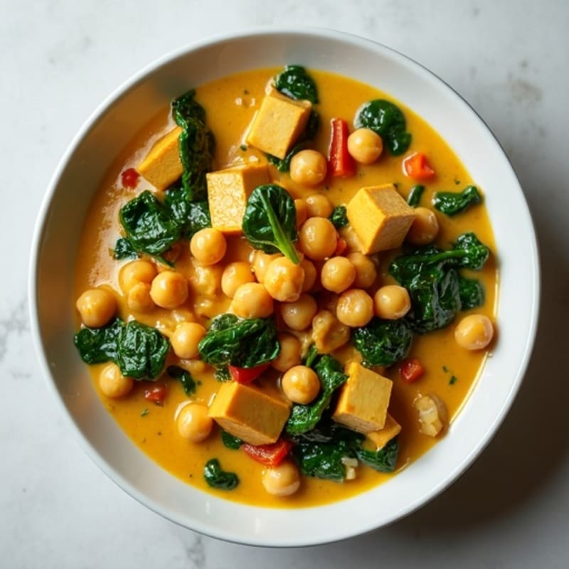 Creamy Chickpea and Spinach Curry
