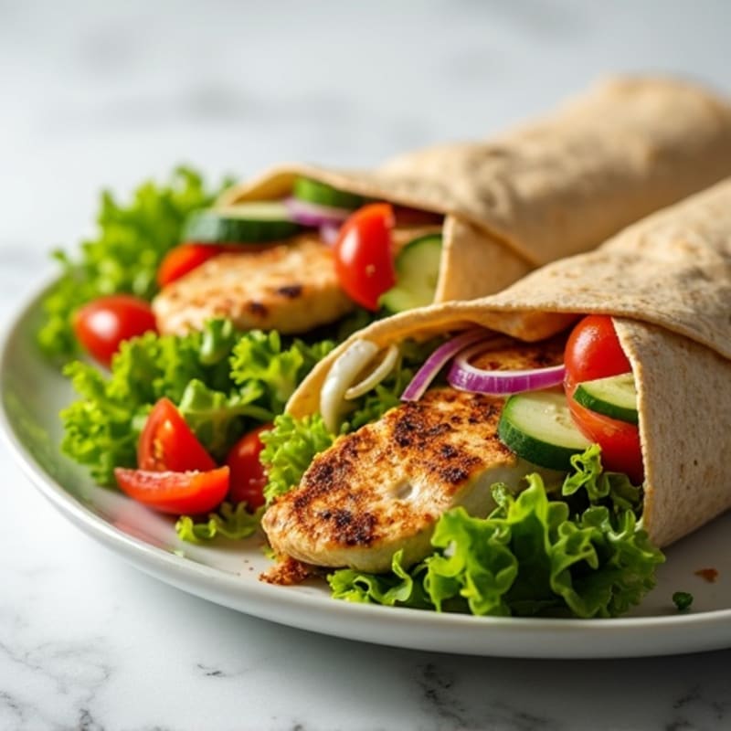 Herb-Grilled Chicken Wrap with Fresh Vegetables