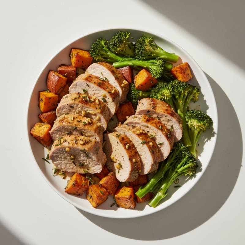 Tender Garlic-Herb Roasted Pork Tenderloin