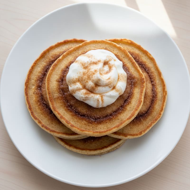 Cinnamon Swirl Protein Pancakes