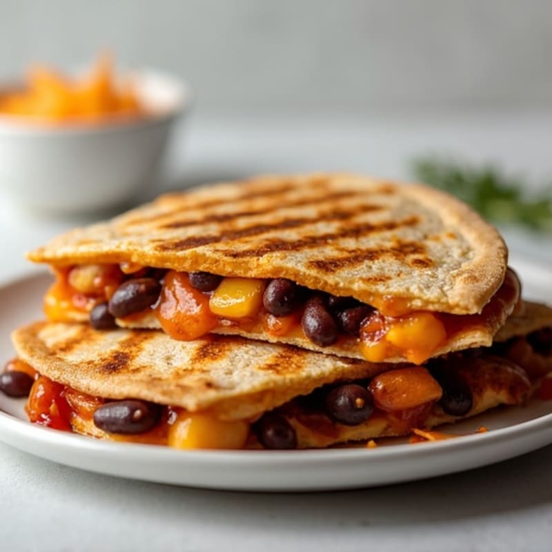 Smoky BBQ Chicken and Black Bean Quesadilla