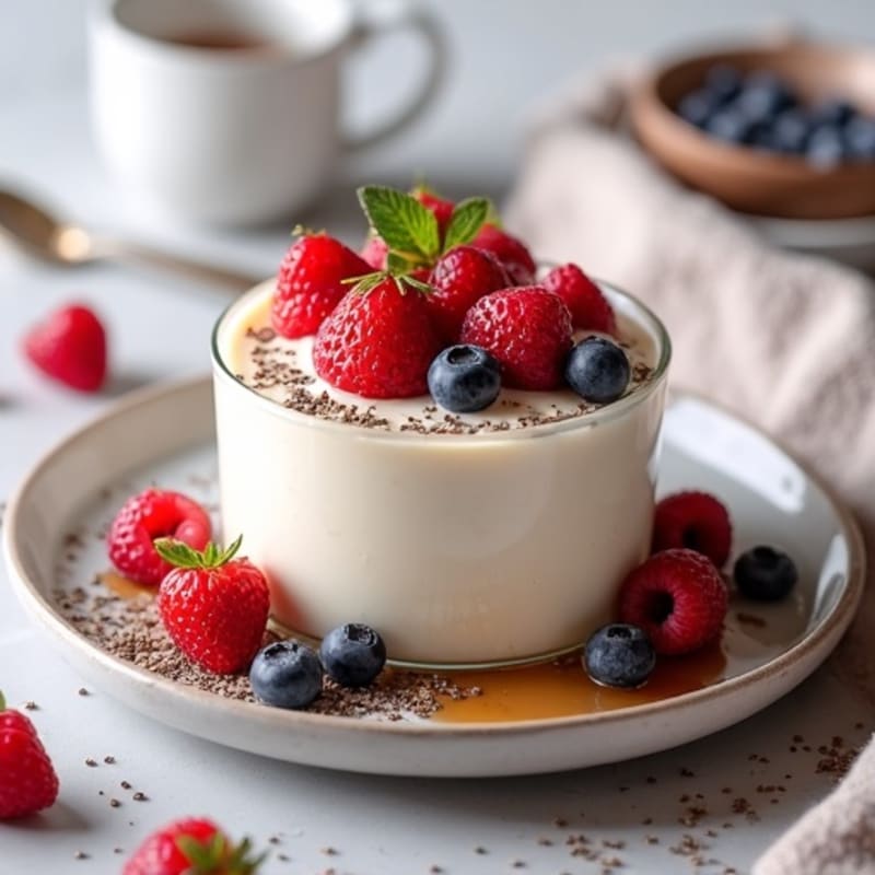 Silky Greek Yogurt Protein Mousse with Berries
