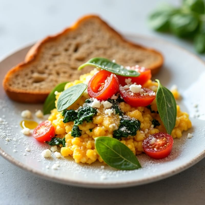 Egg White Scramble with Spinach and Tomato