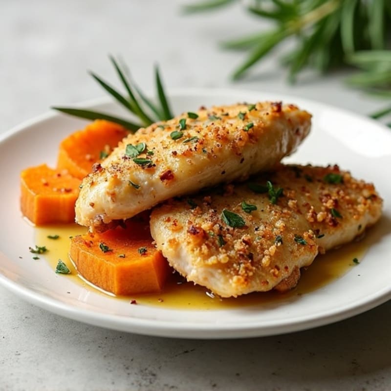 Herb-Crusted Roasted Chicken with Garlic