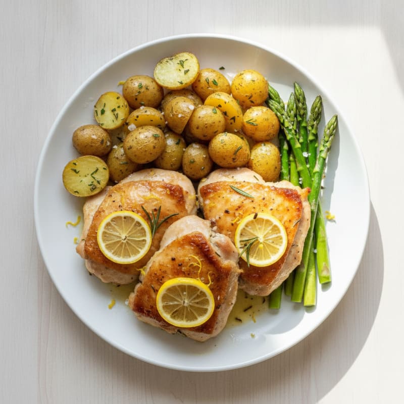 Lemon-Herb Roasted Chicken Thighs