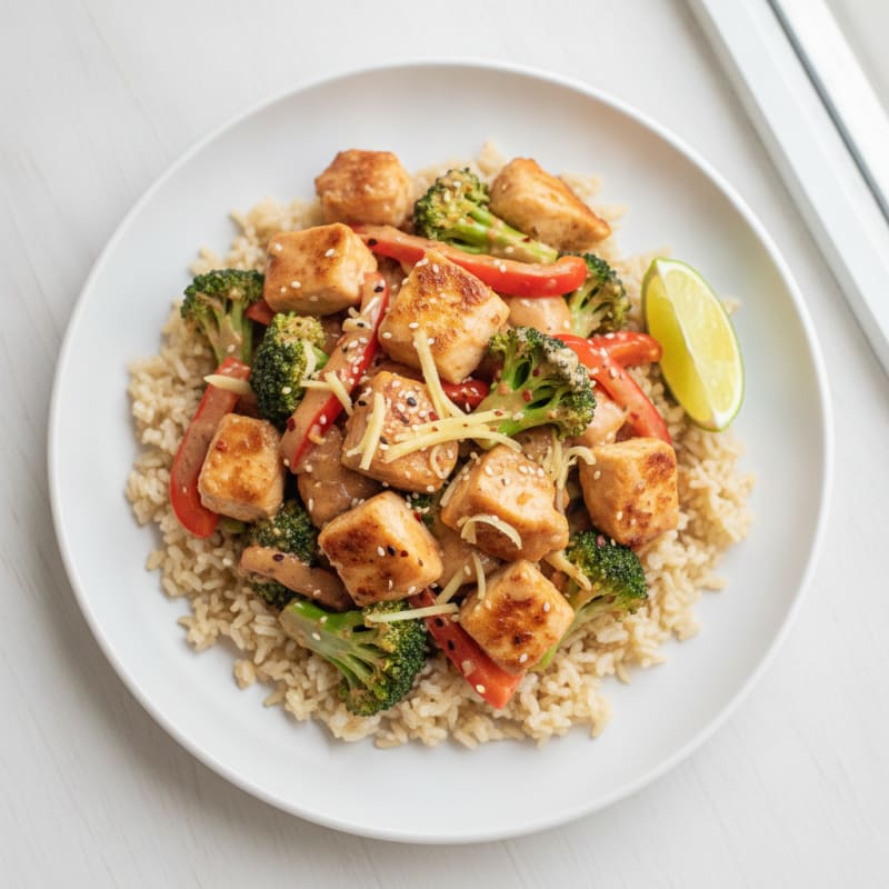 Peanut Chicken and Vegetable Sauté