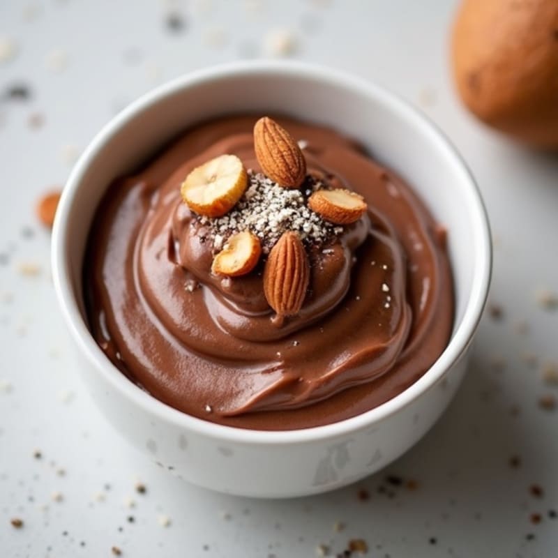 Silky Chocolate Protein Pudding with Almond Butter Swirl
