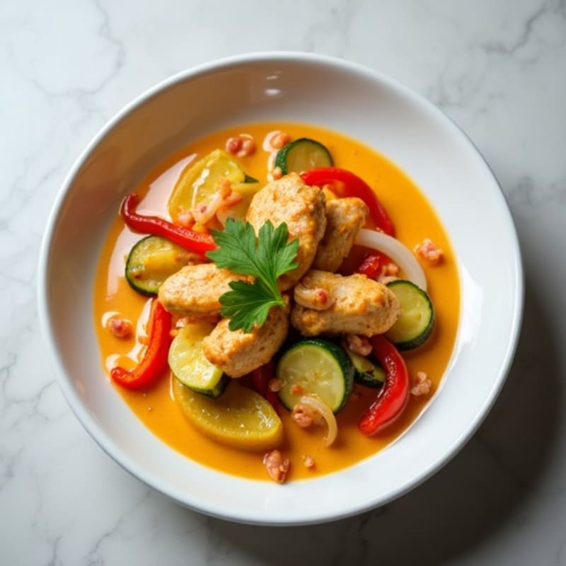 Creamy Thai Coconut Chicken Curry with Fresh Vegetables