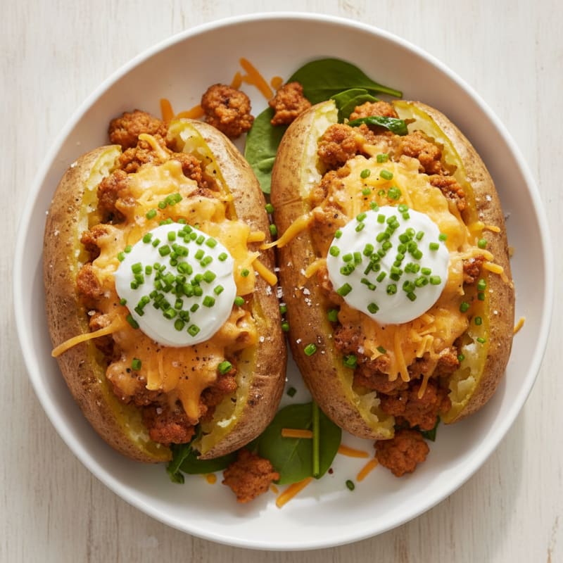 Loaded Baked Potatoes with Chives